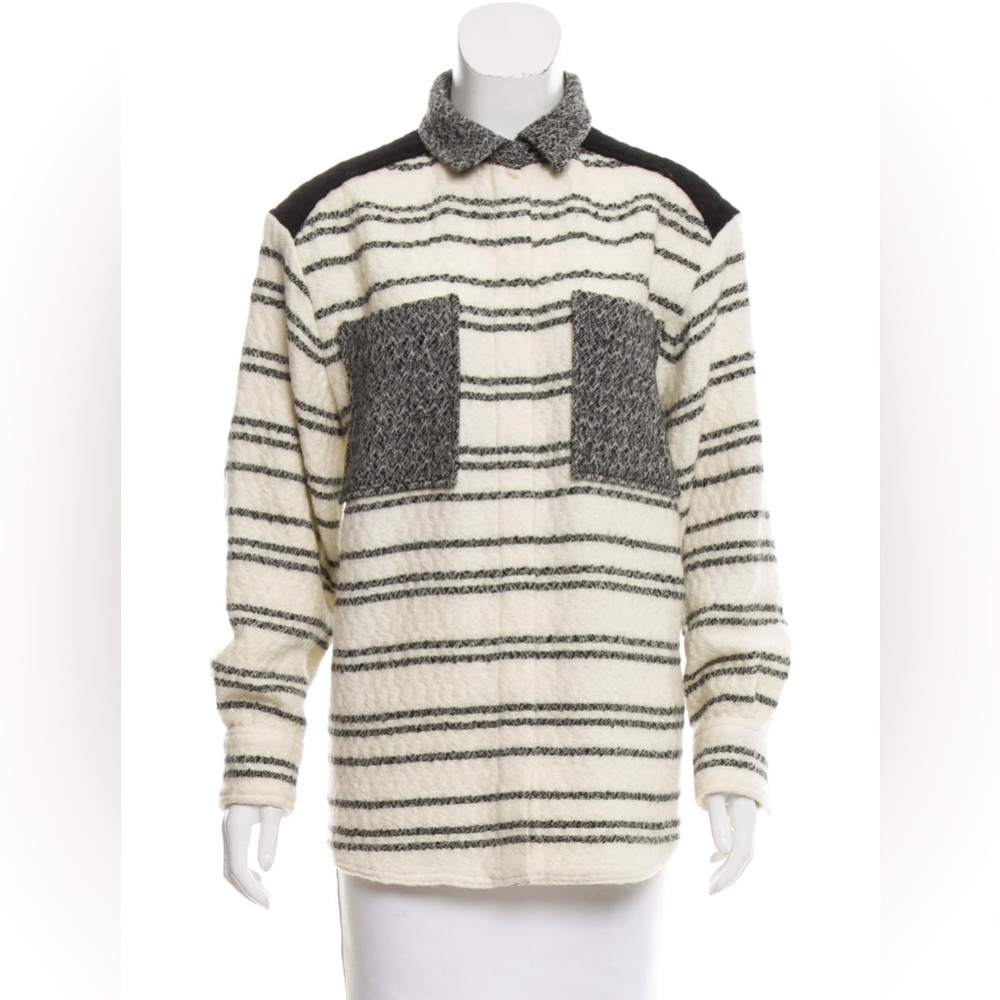 IRO Cheraz Wool Jacket Barn Coat Shacket Oversized EU 38